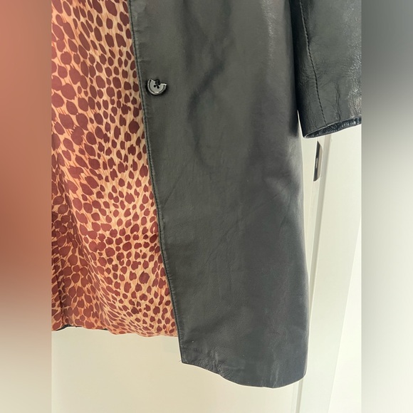 100% leather trench coat in size S - Picture 6 of 7